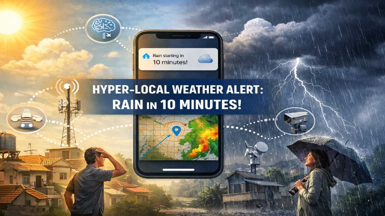 Hyper-local Weather: మీ వీధిలో వర్షం ఎప్పుడు పడుతుందో నిమిషాల ముందే అలర్ట్! 'హైపర్-లోకల్' వాతావరణ అంచనాలతో మారబోతున్న మన జీవనశైలి!